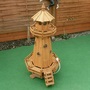 Dekoleuchtturm Holz, teakfarben, 120cm, Wechsellicht 230V 4