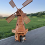 Grosse Deko Windmühle Holz Garten, Holländer, 277cm 4