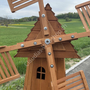 Grosse Windmühle für Garten mit Solar, 215cm, achteckig 8