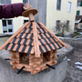 Grosses Vogelhaus Holz zum Aufhängen, teak-palisander, Höhe 52cm, Ø65cm 8