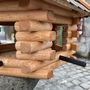 Grosses Vogelhaus Holz zum Aufhängen, teak-palisander, Höhe 52cm, Ø65cm 6