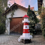Deko Leuchtturm gross, Rot-Weiss, 180cm, Standlicht 230V 5