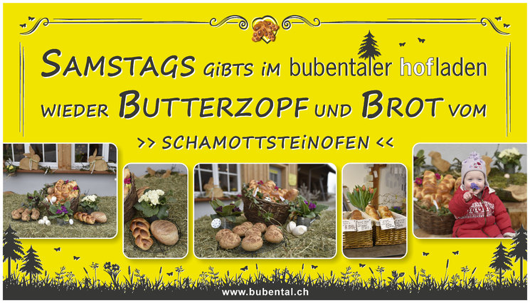 Jeden Samstag Brot und Butterzopf aus dem Schamottsteinofen