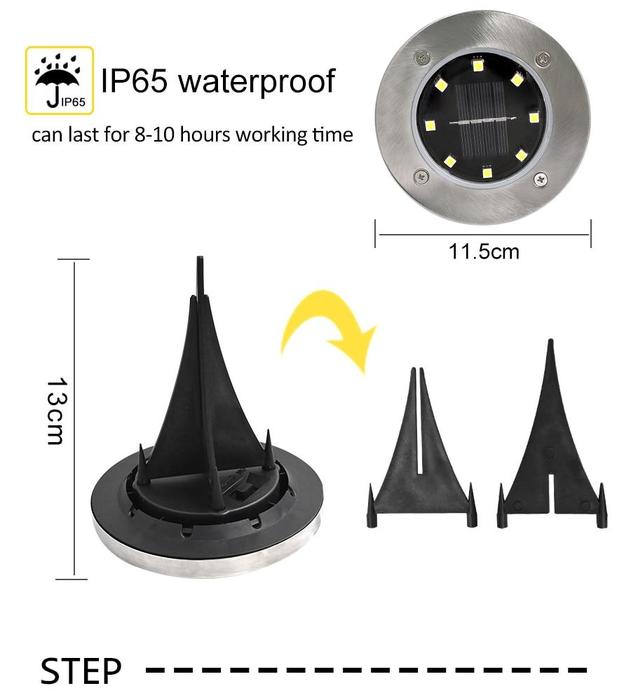 - [Solar Wegbeleuchtung für den Garten] 8 Stk. kupferfarbene Solar