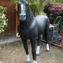Pferde Figuren Garten - Deko Pferd lebensgross, Rappe 7