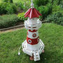 Gartendeko Leuchtturm, Rot-Weiss, 120cm, Standlicht 230V 5