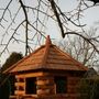 Holz Vogelhaus, teakfarben, H&ouml;he 52cm, &Oslash; 65cm 3