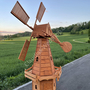 Grosse Deko Windmühle Holz Garten, Holländer, 277cm 3