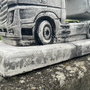 Blumentopf Beton,LKW Mercedes Actros mit Auflieger, 80cm lang 7