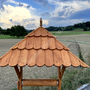 Holzbrunnen mit Dach, Zierbrunnen im Garten, 262cm 8