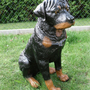 Hundefigur Rottweiler Deko Hund lebensgross, 65cm hoch 2