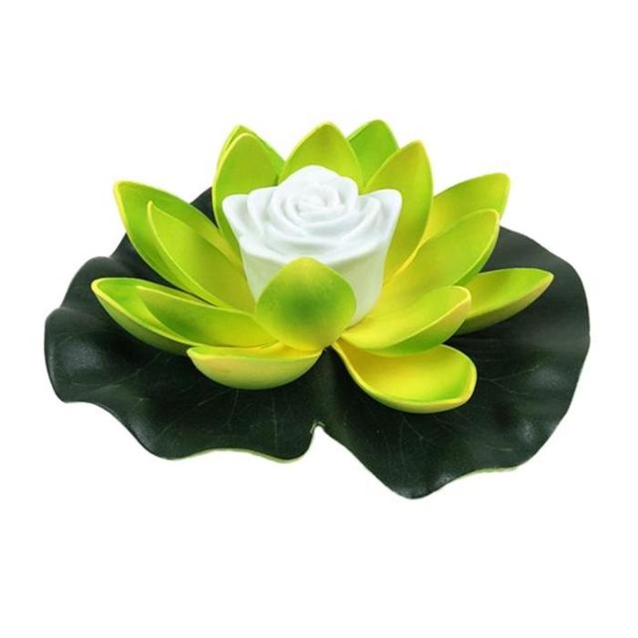 Hübsche, schwimmfähige Lotusblume mit 28cm Durchmesser, Grün, aus Stoff