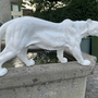Deko Pumafigur in Weiss, Jungtier, mit Autolack, 35 cm hoch 3