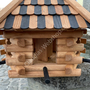 Grosse Vogelfutterstation aus Holz, teak-palisander, Höhe 52cm, Ø65cm 6