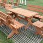 Gartensitzgruppen "Forest House", 5-er Sets, 200er Tisch, lasiert