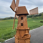Grosse Windmühle für Garten mit Solar, 215cm, achteckig 5