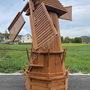 Grosse Windmühle für Garten mit Solar, 215cm, achteckig 7