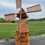 Grosse Windmühle für Garten mit Solar, 215cm, achteckig 3