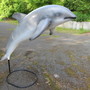 D ekofigur Delfin mit Ständer, 166 cm lang