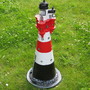 Gartendeko Leuchtturm "Roter Sand", 87 cm, Wechsellicht 230V 2