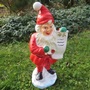 Weihnachtsdeko Draussen - Weihnachtsmann Figur klein mit Wunschliste