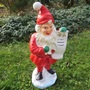 Weihnachtsdeko Draussen - Weihnachtsmann Figur klein mit Wunschliste