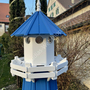 Solar Leuchtturm Garten, Blau-Weiss, 225cm, Wechsellicht, Farbwechsler 4