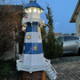 Solar Leuchtturm Garten, Blau-Weiss, 225cm, Wechsellicht, Farbwechsler 3