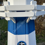 Solar Leuchtturm Garten, Blau-Weiss, 225cm, Wechsellicht, Farbwechsler 5