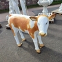 Gartenfigur Kalb Figur lebensgross Simmentaler Fleckvieh 121 cm lang