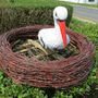 Storch Figur zur Geburt, Storchennest Ø45cm 4