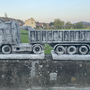Pflanzkübel Beton XXL, LKW Volvo mit Auflieger, 80cm lang 3