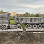 Beton Pflanzkübel XXL, LKW MAN mit Auflieger, 80cm lang 3