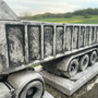 Beton Pflanzkübel XXL, LKW MAN mit Auflieger, 80cm lang 9