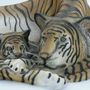 Tigerfiguren lebensgross, Mutter mit Jungem, liegend, 110 cm lang 4