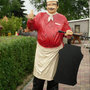 Kundenstopper Deko Koch Figur mit Tafel lebensgross 2