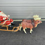 Weihnachtsdeko Draussen - Weihnachtsmann mit Rentierschlitten 130 cm