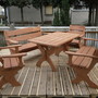 Gartenlounge Holz "Forest House", 5-teilig, Armlehnen, 180 cm