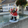 Schöne Weihnachtsmann Figur für Draussen beleuchtet mit Solar