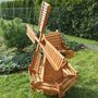 Gartenwindmühle aus Holz, holländische Bauart, 145cm 2