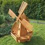Gartenwindmühle aus Holz, holländische Bauart, 145cm 3
