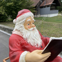 XXL Rentier mit Schlitten und Weihnachtsmann mit Buch 350 cm