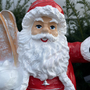 Beleuchtete Weihnachtsdeko - Dekofigur Weihnachtsmann Gesicht