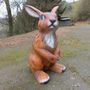 Riesen Osterhase Deko gross, Hasenfigur sitzend, 113cm hoch 4