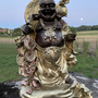 Buddha Statue Glücksbuddha mit Glückskette 2