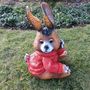 Hase Dekofigur, sitzende Hasenfigur mit Pulli, 50cm hoch 2