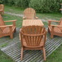 Gartentisch und Stühle aus Holz, Set "Relax" mit 90-er Tisch