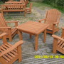 Gartentisch und Stühle aus Holz, Set "Relax" mit 90-er Tisch 2
