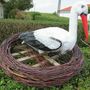 Storch Deko Geburt: Storchennest Ø80cm mit Storch 5