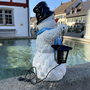 Solar Weihnachtsbeleuchtung - Solar Weihnachtsdeko Schneemann beleuchtet LED Solarlatene 50 cm 